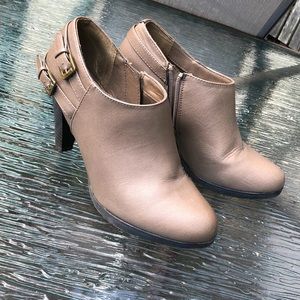 Beige Ankle Booties